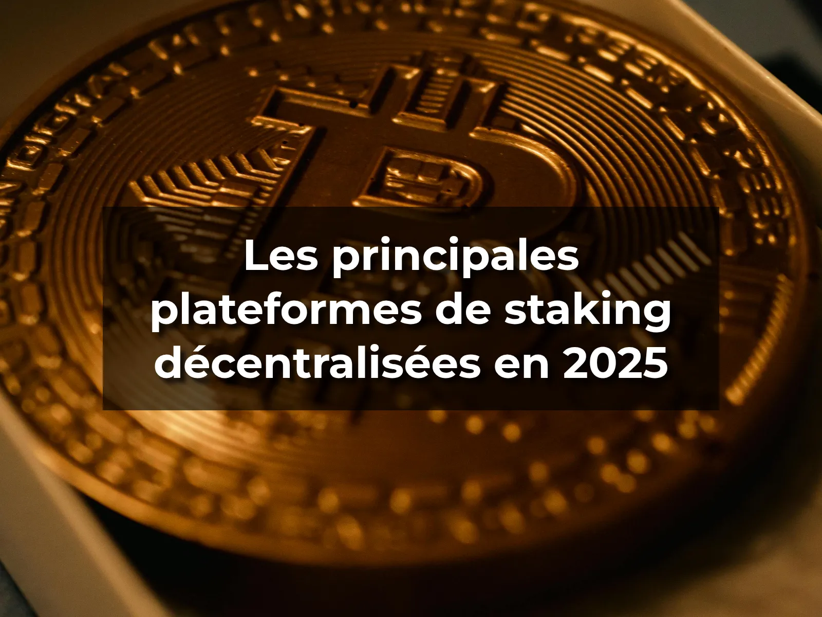 Les principales plateformes de staking décentralisées en 2025