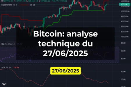 Bitcoin: analyse technique du 27/06/2025
