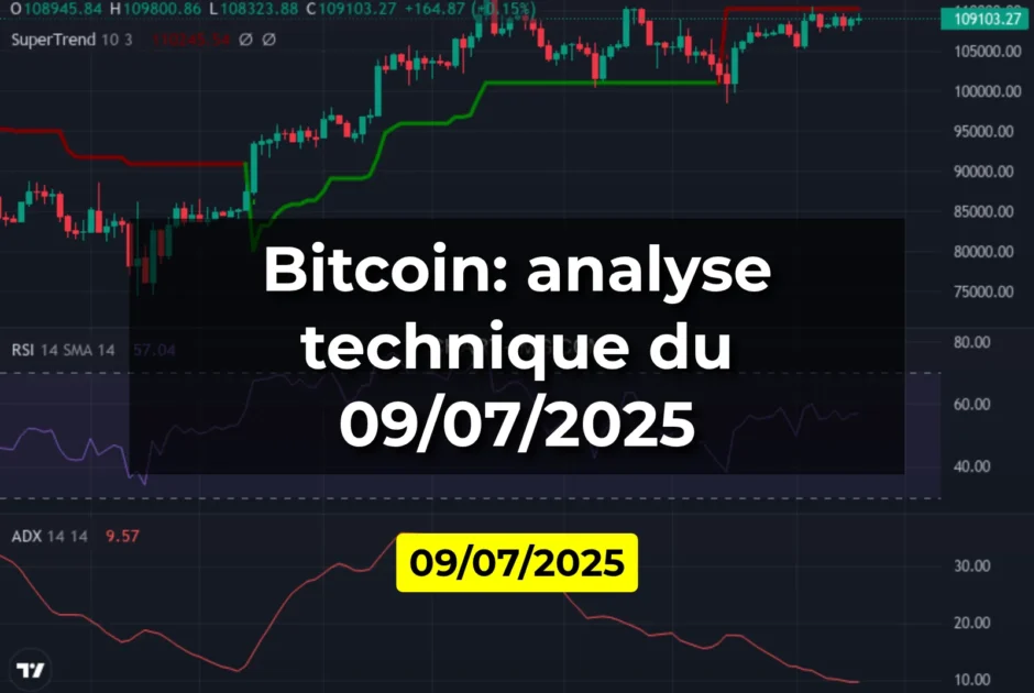 Bitcoin: analyse technique du 09/07/2025