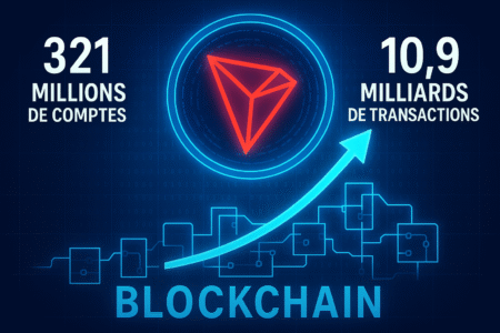 TRON Frappe un Grand Coup : 321 Millions de Comptes, 10,9 Milliards de Transactions – La Blockchain qui Surprend Tout le Marché en 2025