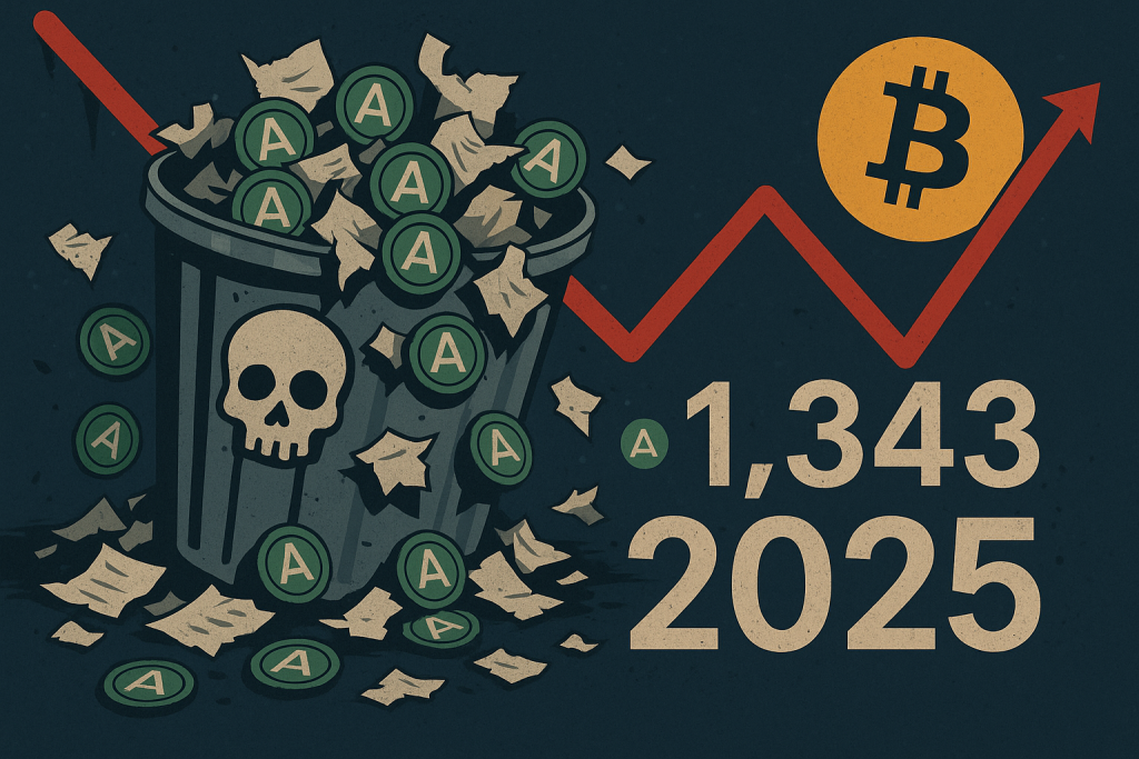 Purges Massives sur le Marché Crypto : 1 343 Altcoins Disparus en 2025, la Face Cachée du Bull Run