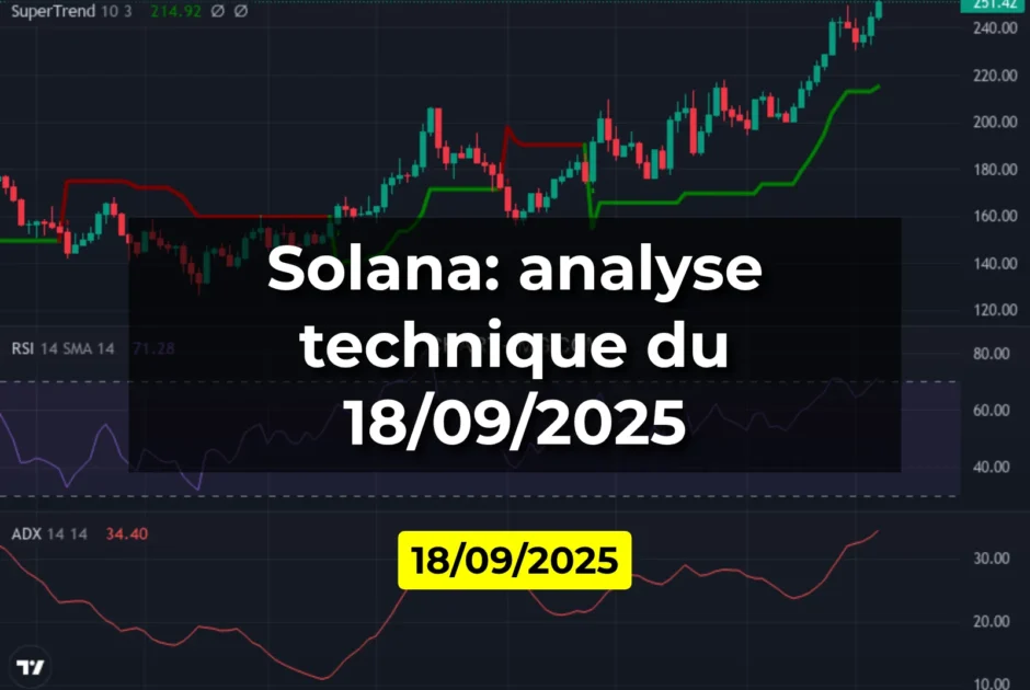 Solana: analyse technique du 18/09/2025