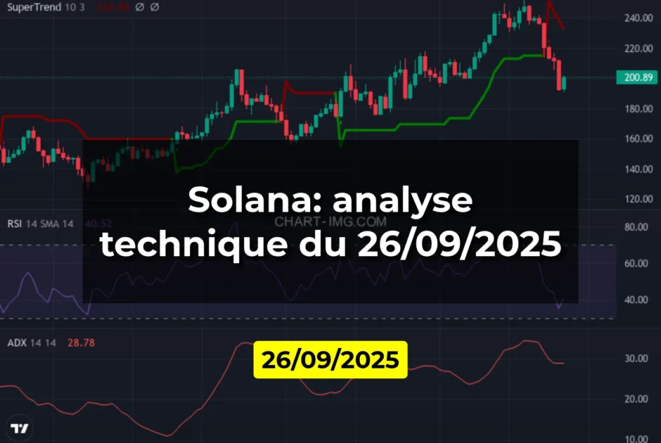 Solana: analyse technique du 26/09/2025