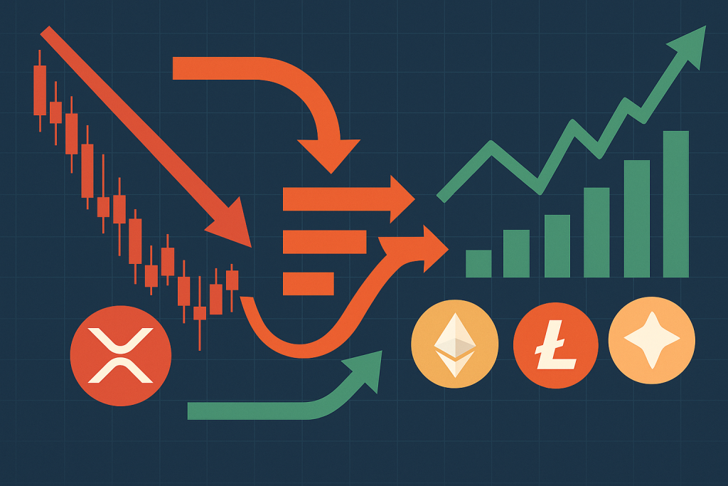 Après la Chute de XRP : Comment le Marché Redistribue ses Cartes-Flux, Arbitrages et Nouvelles Dynamiques sur les Altcoins (Octobre 2025)