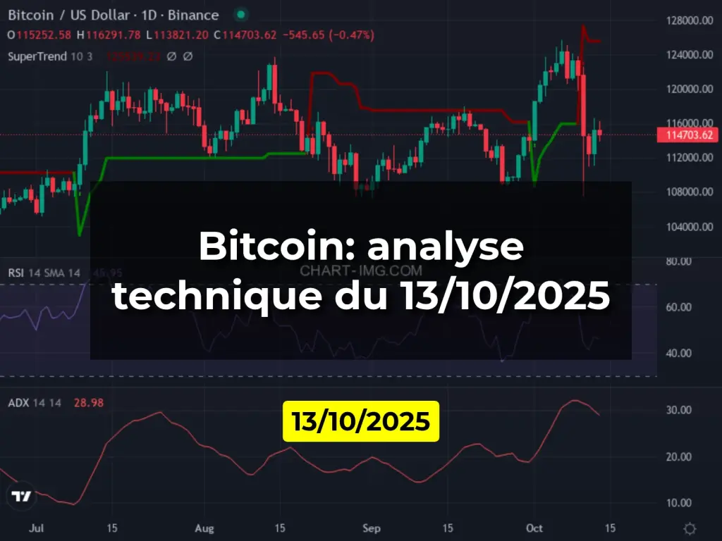 Bitcoin: analyse technique du 13/10/2025
