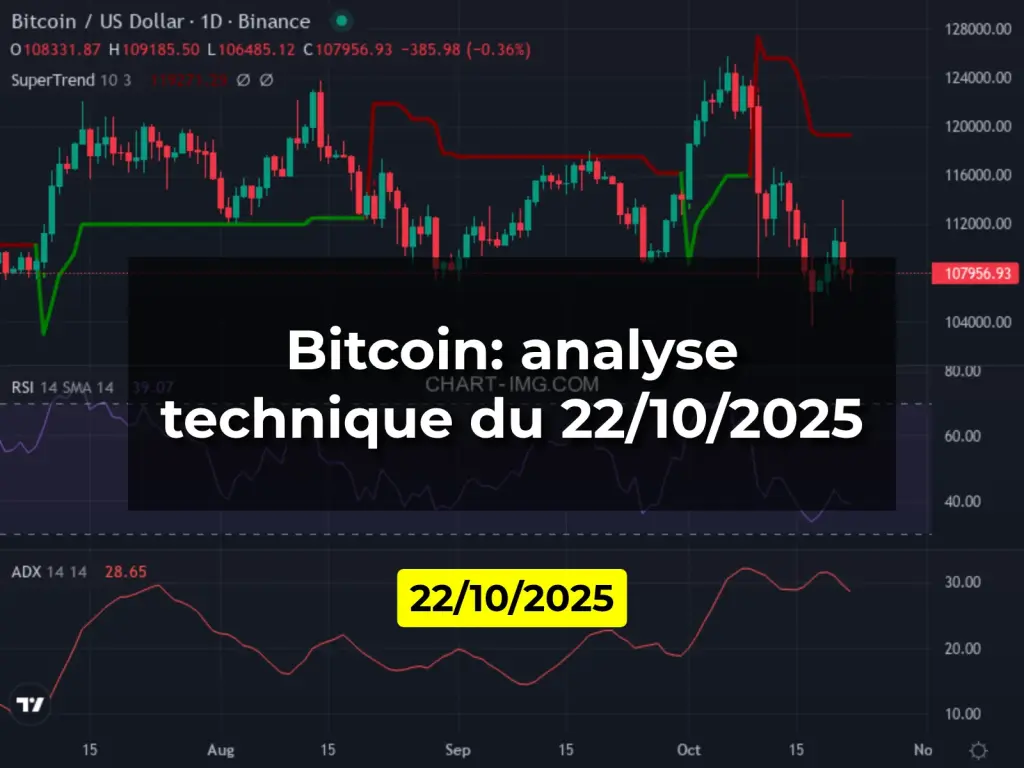 Bitcoin: analyse technique du 22/10/2025
