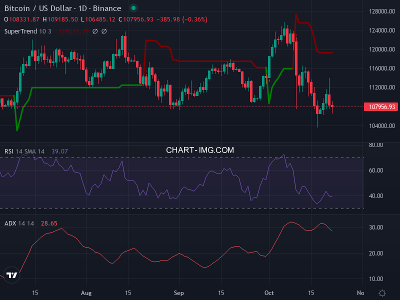 Bitcoin: analyse technique du 22/10/2025