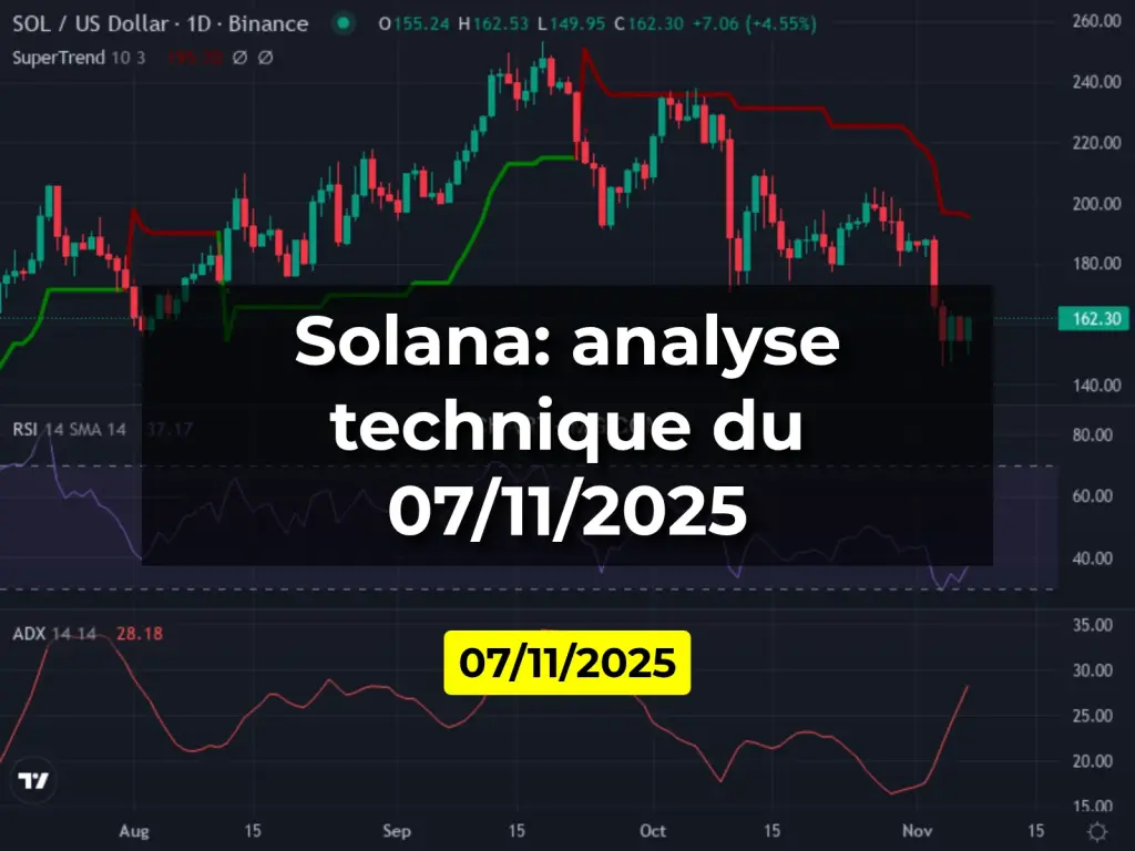 Solana: analyse technique du 07/11/2025