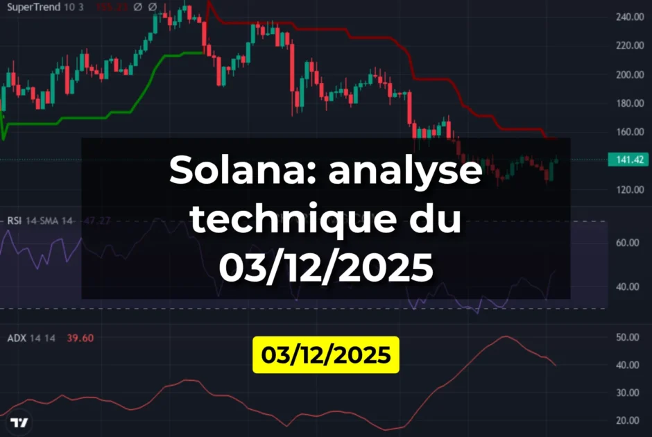 Solana: analyse technique du 03/12/2025
